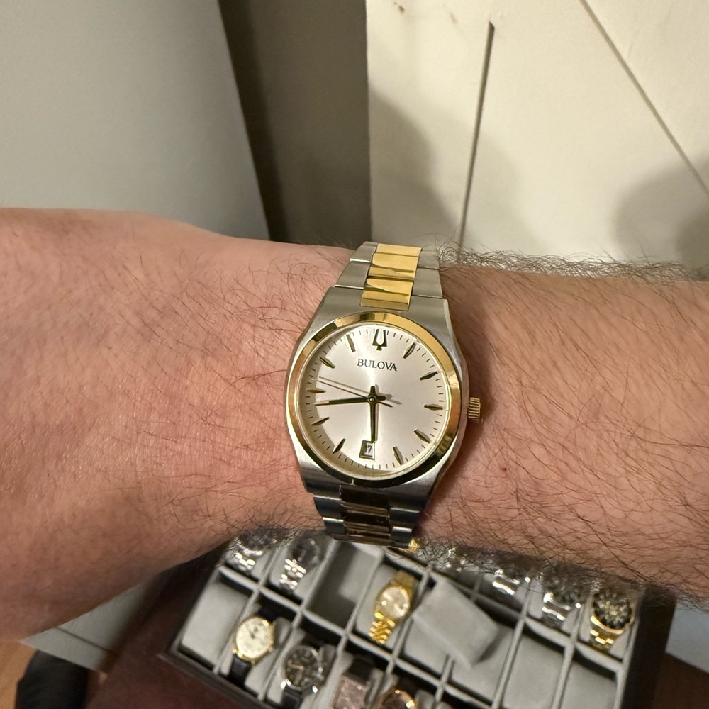 Bulova 34mm Surveyor White Dial Two Tone 98M132 - Picture 4 of 5